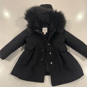 Toddler glitter sparkle peacoat